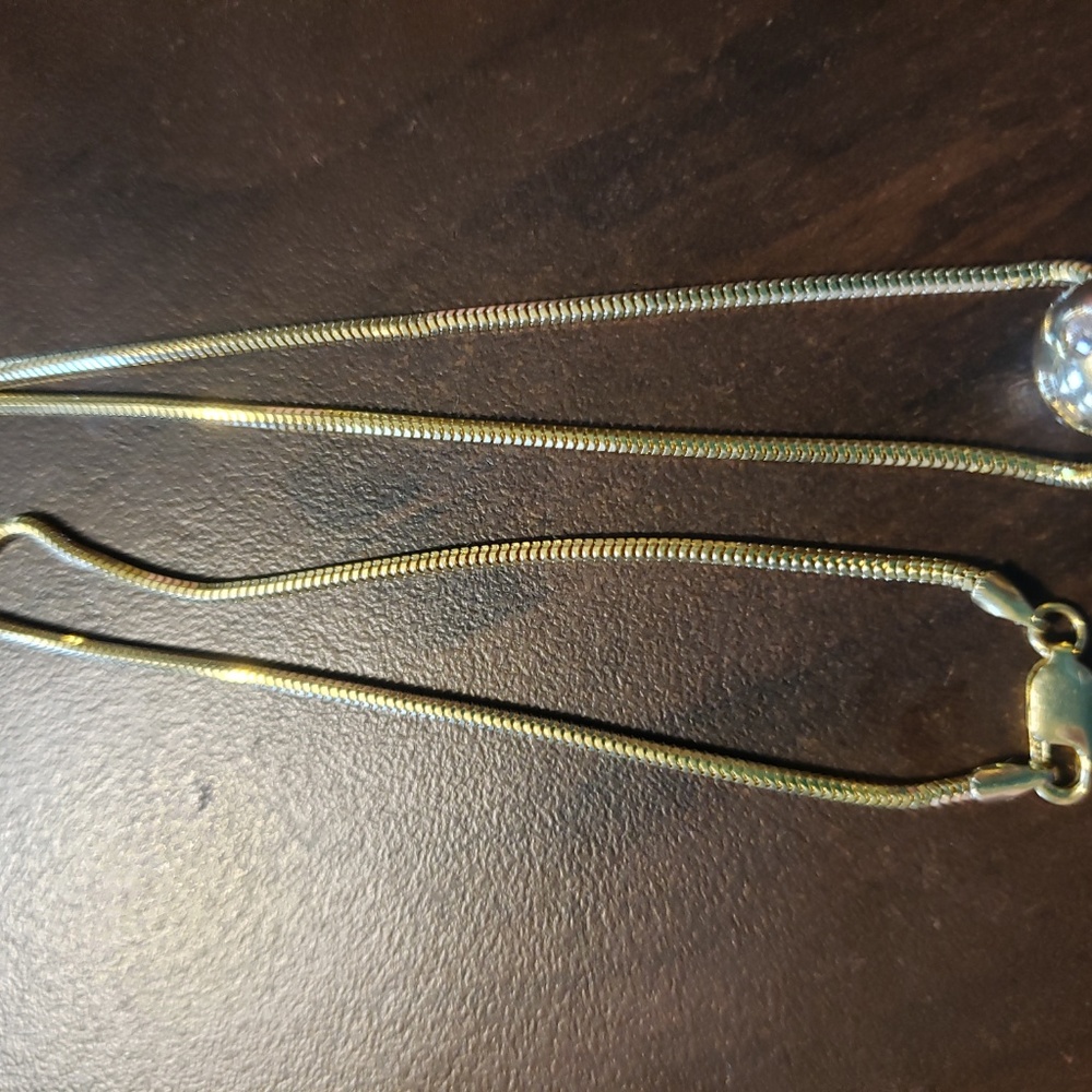 Antique Ladies 14K Yellow Gold Necklace w/ Diamond